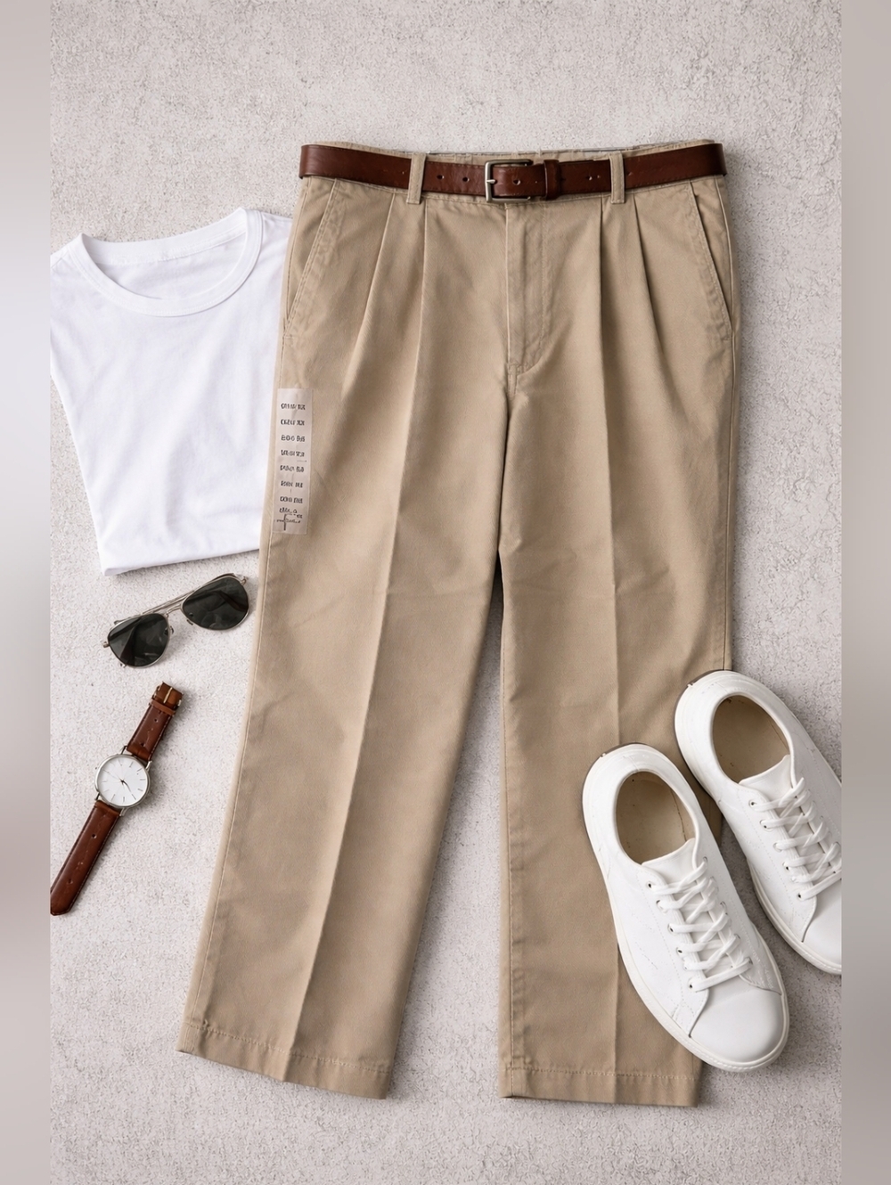 NWOT Dockers Recode Khaki Pants 40x32 Pleated Front  Beige Chinos